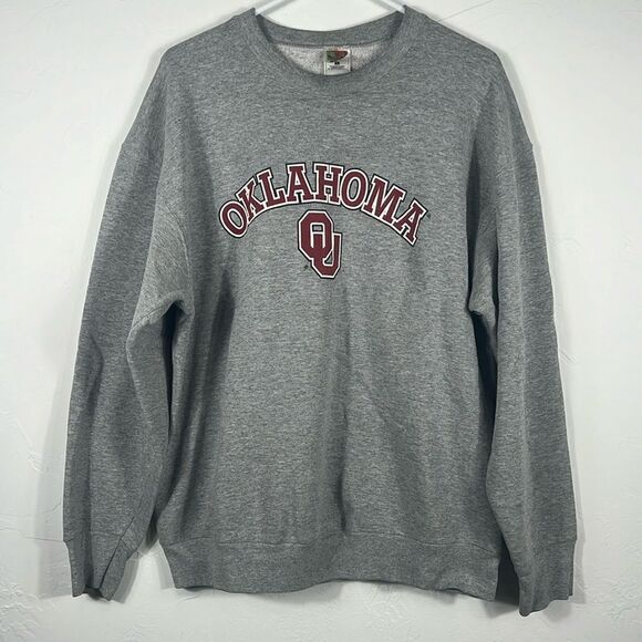 🔥🏈 Vintage OKLAHOMA SOONERS Crewneck Cotton Sweatshirt - Mens XL - EXCELLENT - Picture 1 of 8